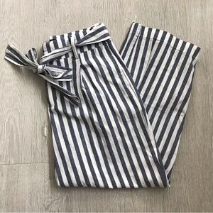 Zara Striped High Waist Trousers